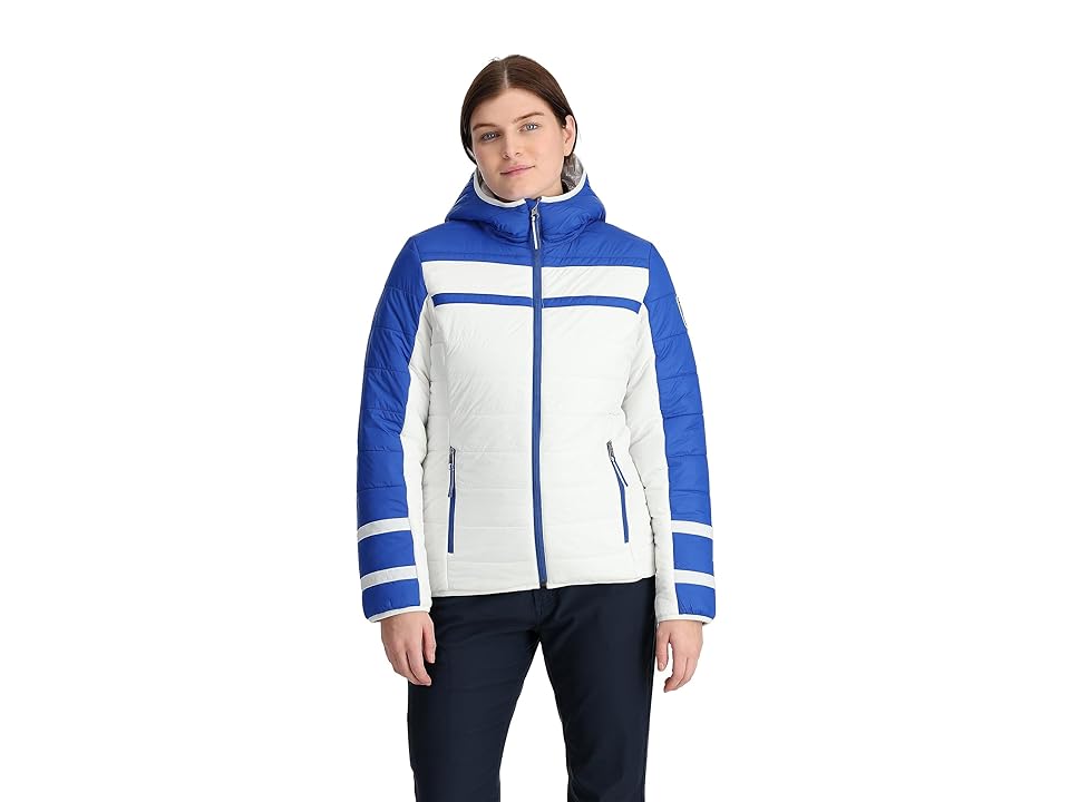 Spyder Ethos Hooded Jacket (Electric Blue) Women's Clothing INTERNATIONAL SHIPPING