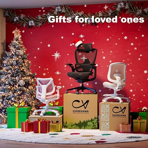 Miniatura 8 de Ergonomic Office Chair with Adjustable 3D Lumbar Support, Mesh Computer Chair 5D Armrests, Home Desk Chair with 4D Headrest, 90-130°Tilt, BIFMA