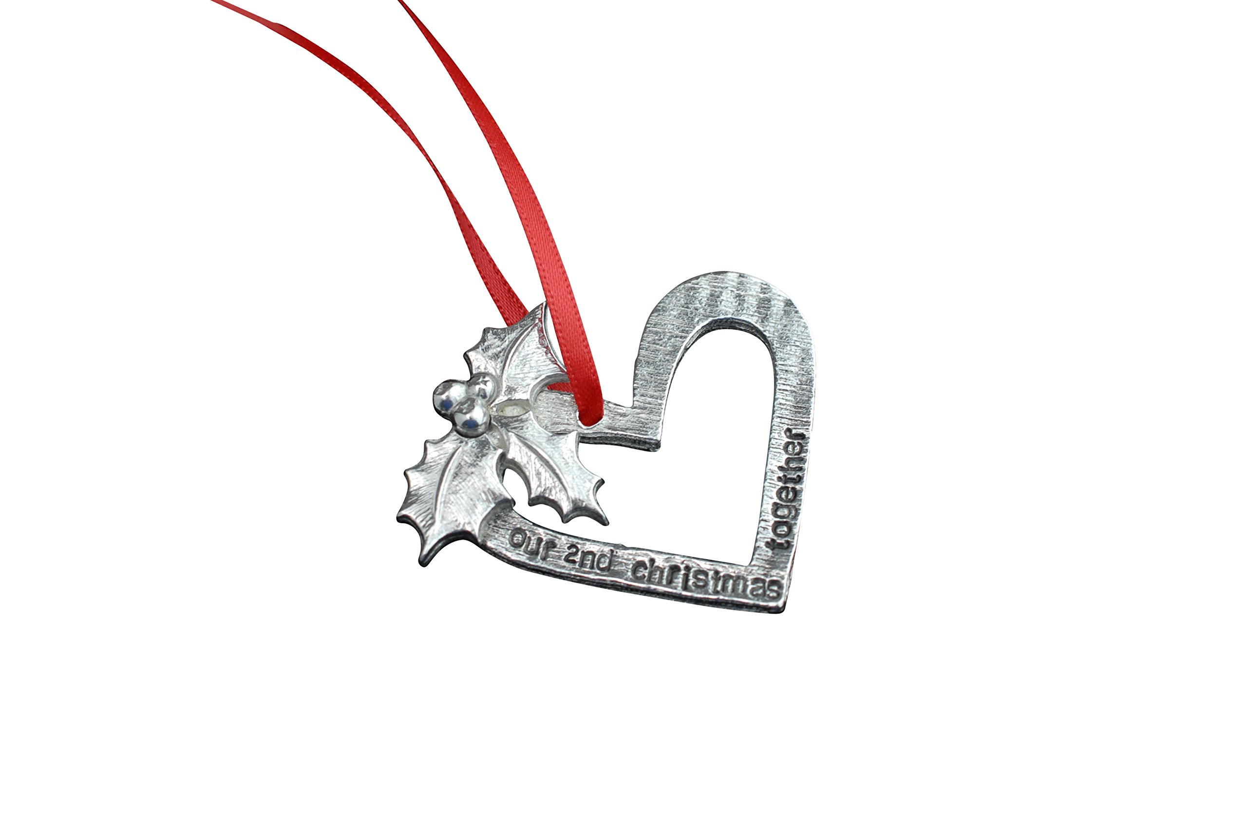 Pirantin Black 2Nd Anniversary Christmas Tree Decoration - Reads Our 2Nd Christmas Together
