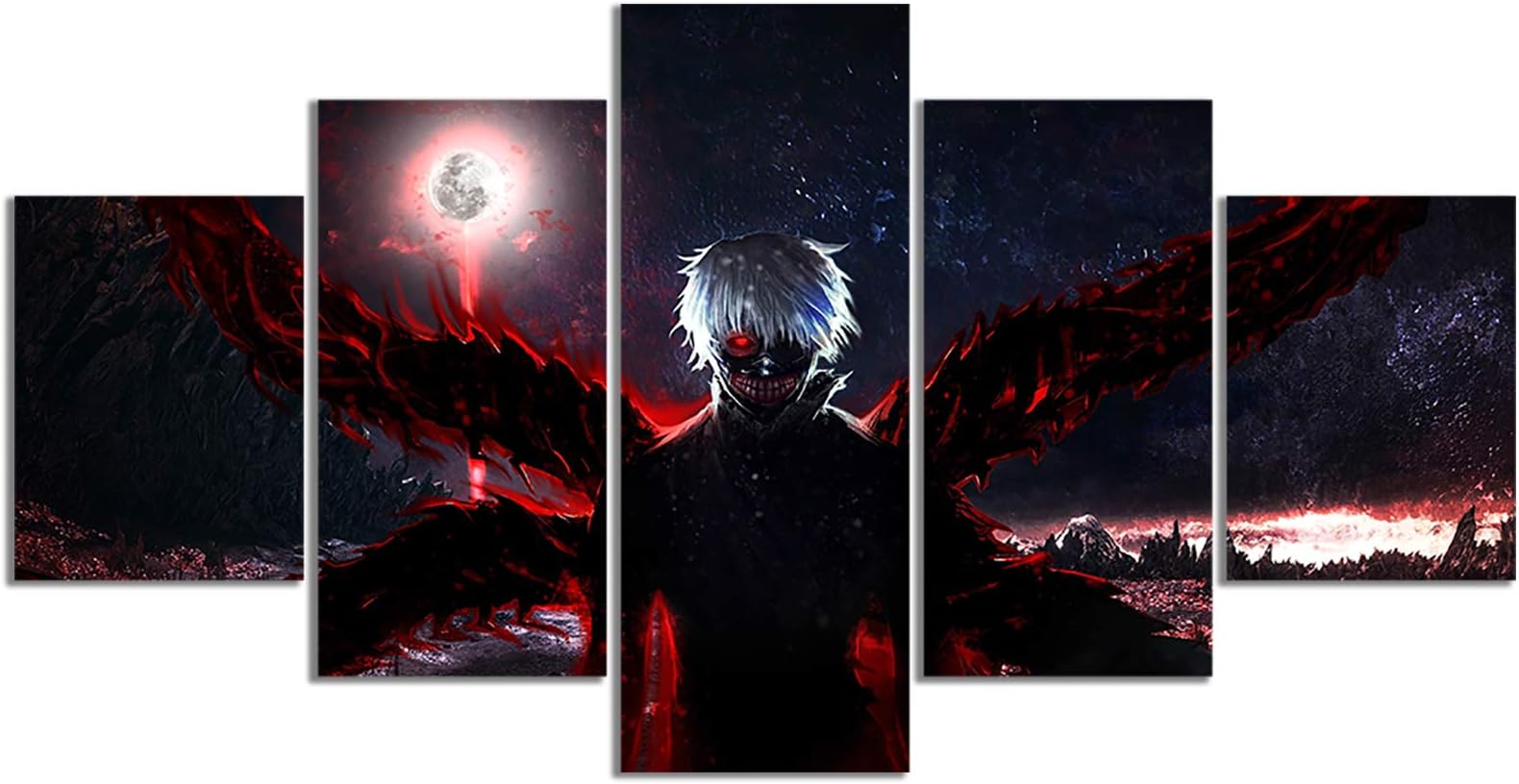 InsNordic Japan Anime Tokyo Ghoul Poster Kaneki Ken Print on Canvas Wall Picture for Living Room Decor Wall Art (Unframed, Tokyo Ghoul 2)