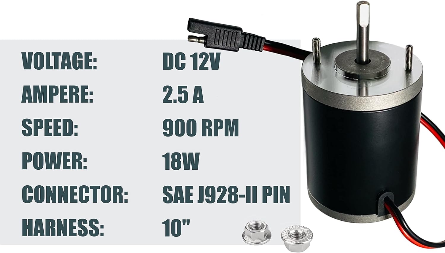 AMBITIONMOTOR Salt Spreader Motor Replaces Buyers SaltDogg 3000966 for ATVS15A UTVS16 : Patio, Lawn & Garden