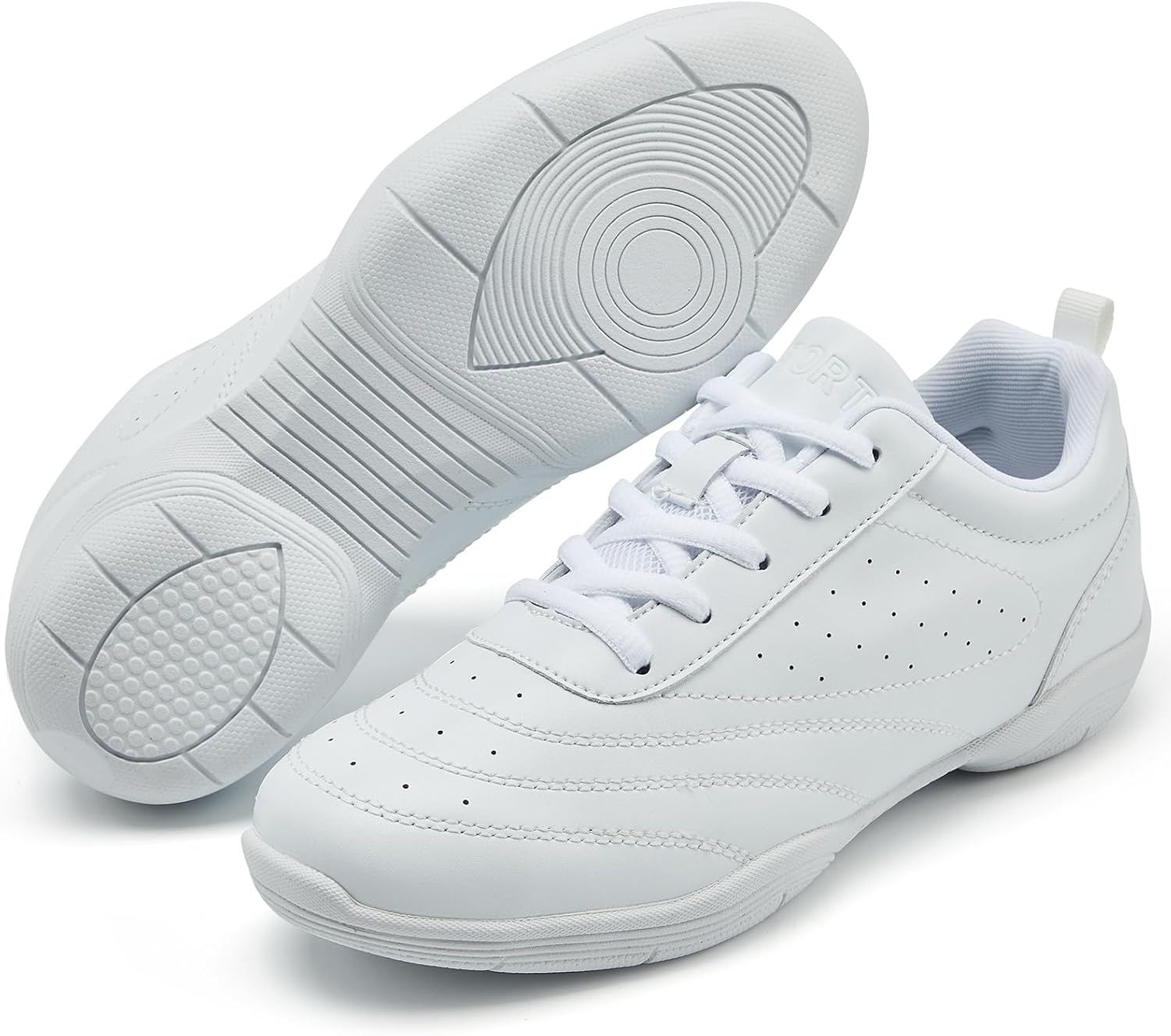 LANDHIKER Cheer Shoes Girls White Dance Shoes Youth Cheerleading Sports Training Athletic Comfortable Shoes Flats Girl - Image 6