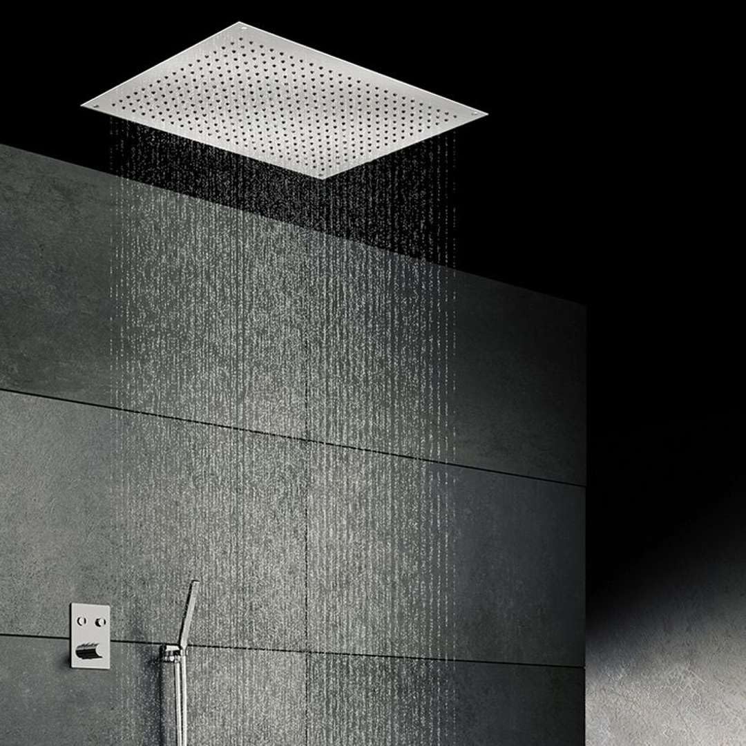 Steinberg Relax Rain ducha mural, montaje empotrado en el techo, Easy-Clean, 750x550mm, 39067, Color: Chrome