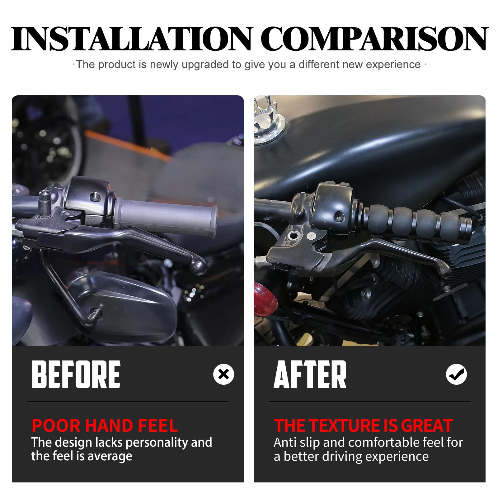 2,5 cm Lenkergriffe für Motorrad, 25 mm, Gasgriffe, Universal-Motorradlenker, Handgriffe, passend für Harley Touring Sportster Dyna Softail