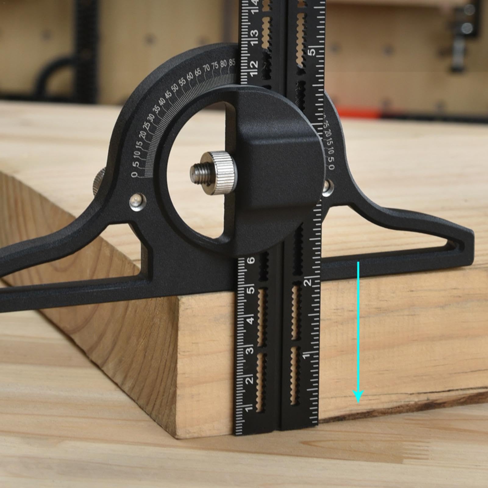 Combination, righello angolare regolabile, goniometro da 0 a 360 gradi