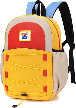 willikiva Toddler Backpack for Kids Boys Girls Kindergarten Preschool Outdoors Hiking BagYellow