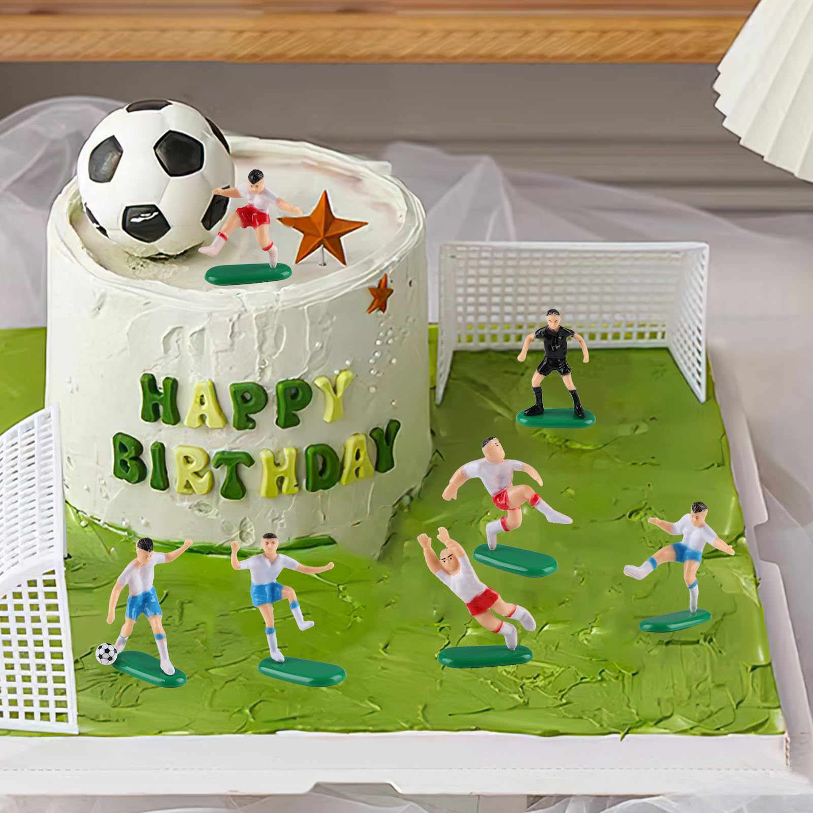 Ensembles De Garniture De Gâteau De Football Pour Les Fêtes D'anniversaire Des Enfants Sur Le Thème Du Sport