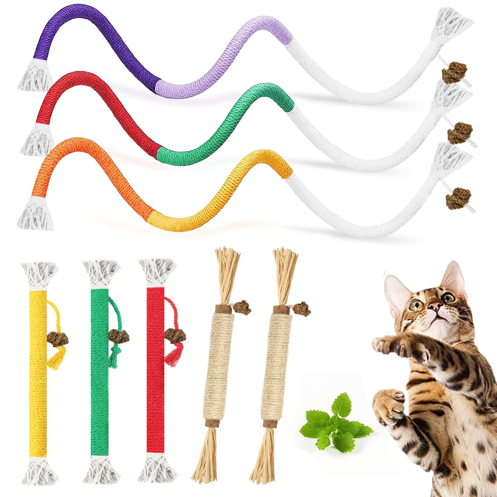 Nepfaivy Cat Toys Chew Ropes