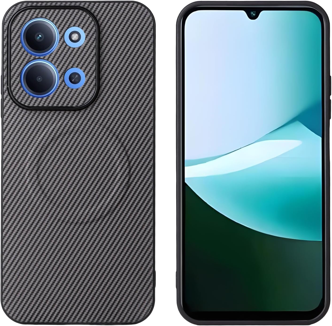 Cover Compatible with Motorola Moto G77 / G67 Camera Lens Protection Supports Magnetic Car Mount 2 in 1 Textured PU Leather+TPU Case Gray