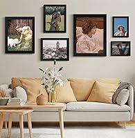 Vista 6 de 4x6 Wood Frames Set of 2, Picture frames, High Definition Glass Wood Photo Frame, Rustic Picture Frames, Wall Mounting Frame Horizontal Vertical