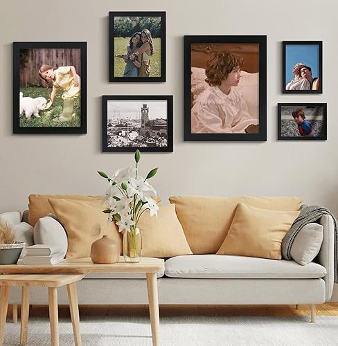 Miniatura 6 de 4x6 Wood Frames Set of 2, Picture frames, High Definition Glass Wood Photo Frame, Rustic Picture Frames, Wall Mounting Frame Horizontal Vertical