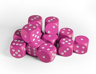 Spieltz Mini dados de madera para juegos de mesa, 12 mm, fabricado en Alemania, color rosa, 50 dados