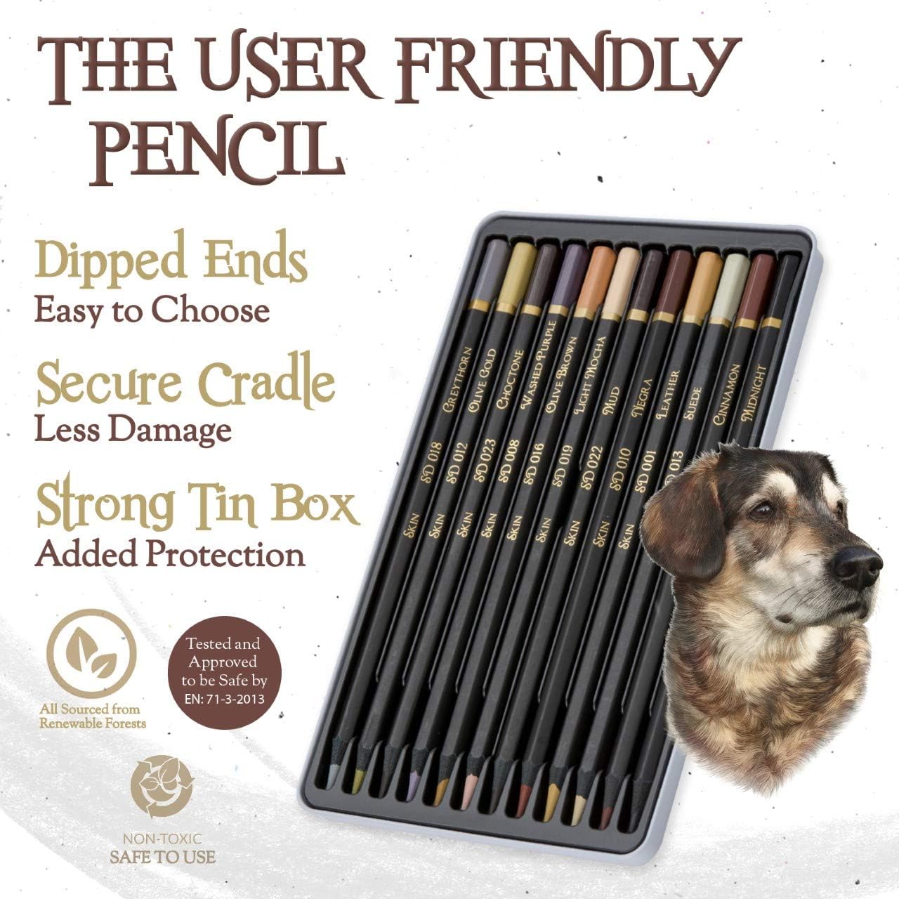 Black Widow Skin Colored Pencils for Adults - Color Pencils for Portraits and Skintone Artists - A Complete Color Range - Now With Light Fast Ratings. : Office Products
