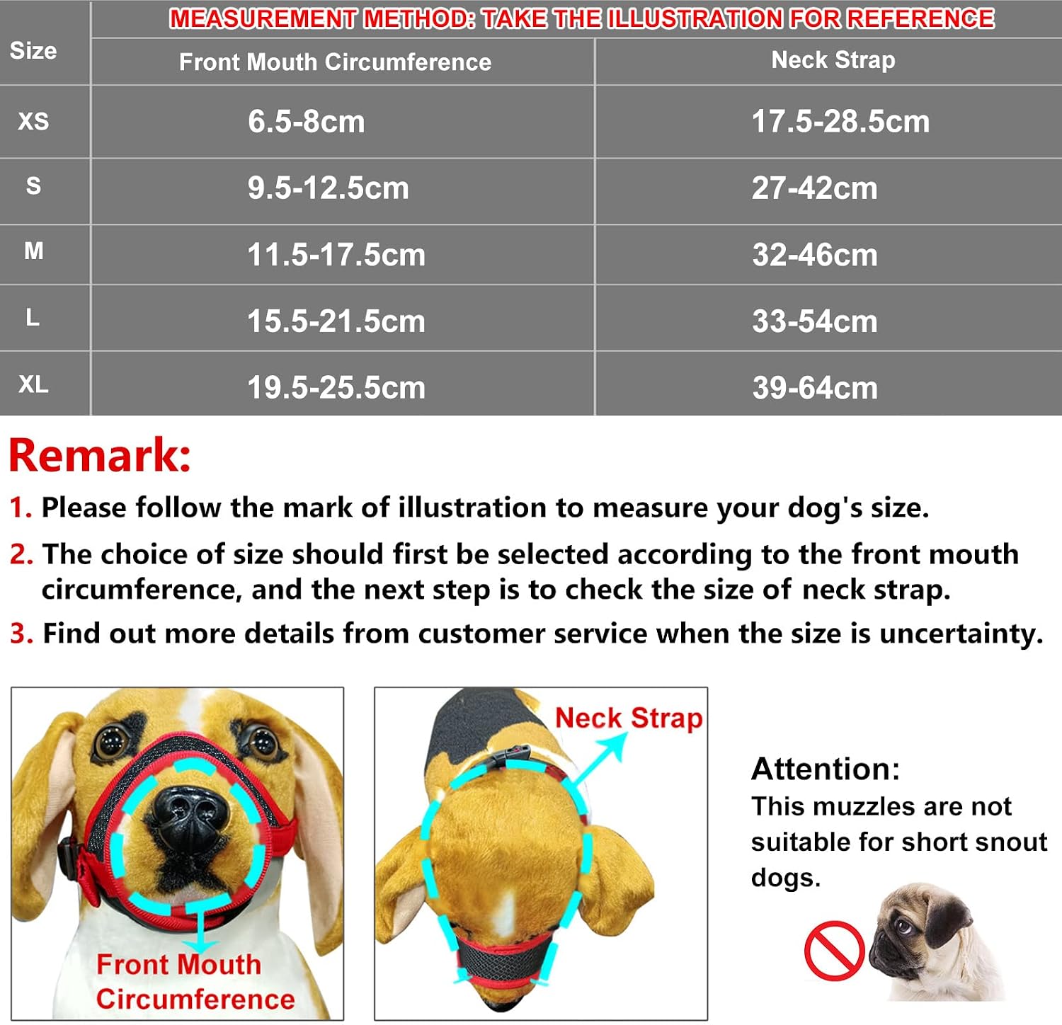 Dog Muzzle, Reflective Soft Nylon Mesh Pet Mouth Cover to Prevent Biting Barking and Chewing, Breathable and Adjustable Muzzle for Small Medium Large Dogs (XS(Snout:4.7-5.5in), Red)