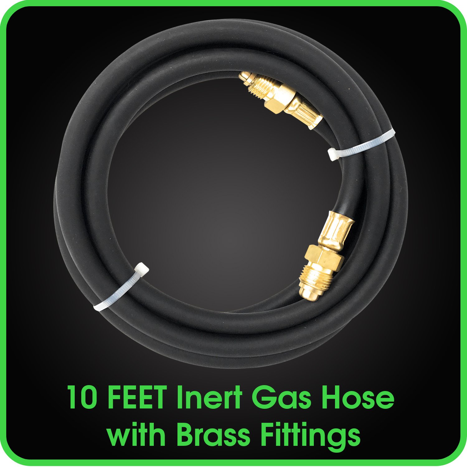 Buy Argon Regulator Gas Hose 10 Feet Inert Double Brass Gas Fitting for Welding Application MIG