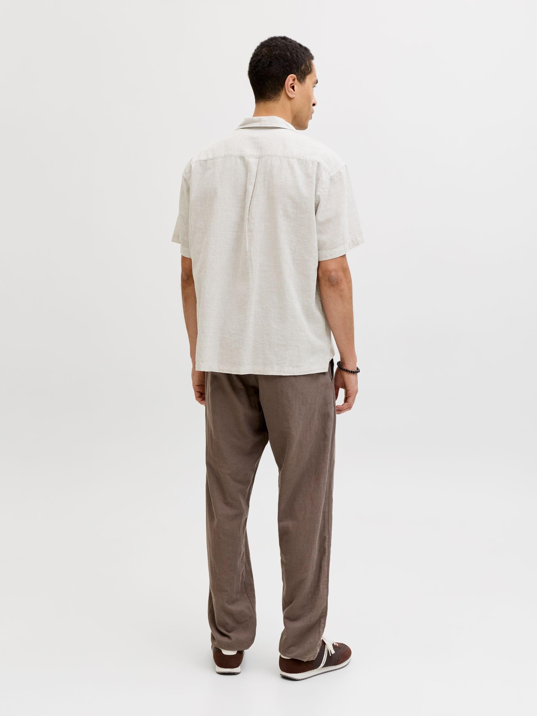 JACK & JONES Jjesummer Linen Blend Resort Shirt SS Sn Jjesummer Linen Blend Resort Camiseta SS Sn Hombre (Pack de 1)