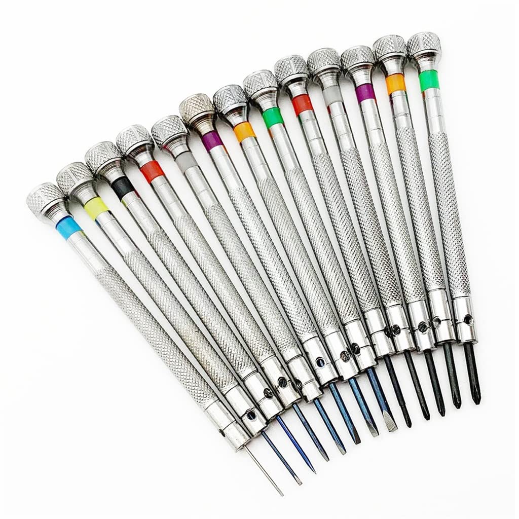 0,6mm-2,0mm 13-teiliges Uhrmacher-Set Uhrgläser Uhren Zubehör Reparaturwerkzeuge & Kits