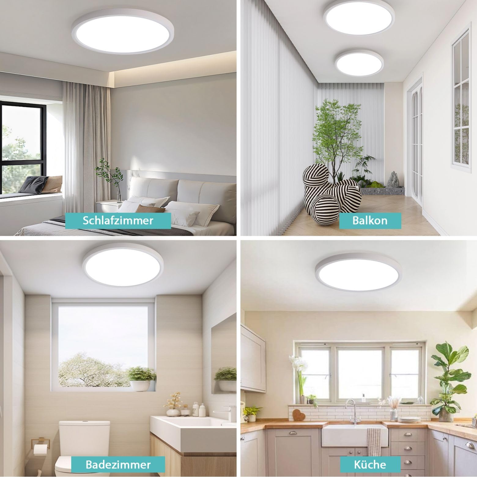 BRILLIANT LED Plafonniere badkamer Navara 27,5 cm zwart 18W IP44 kopen