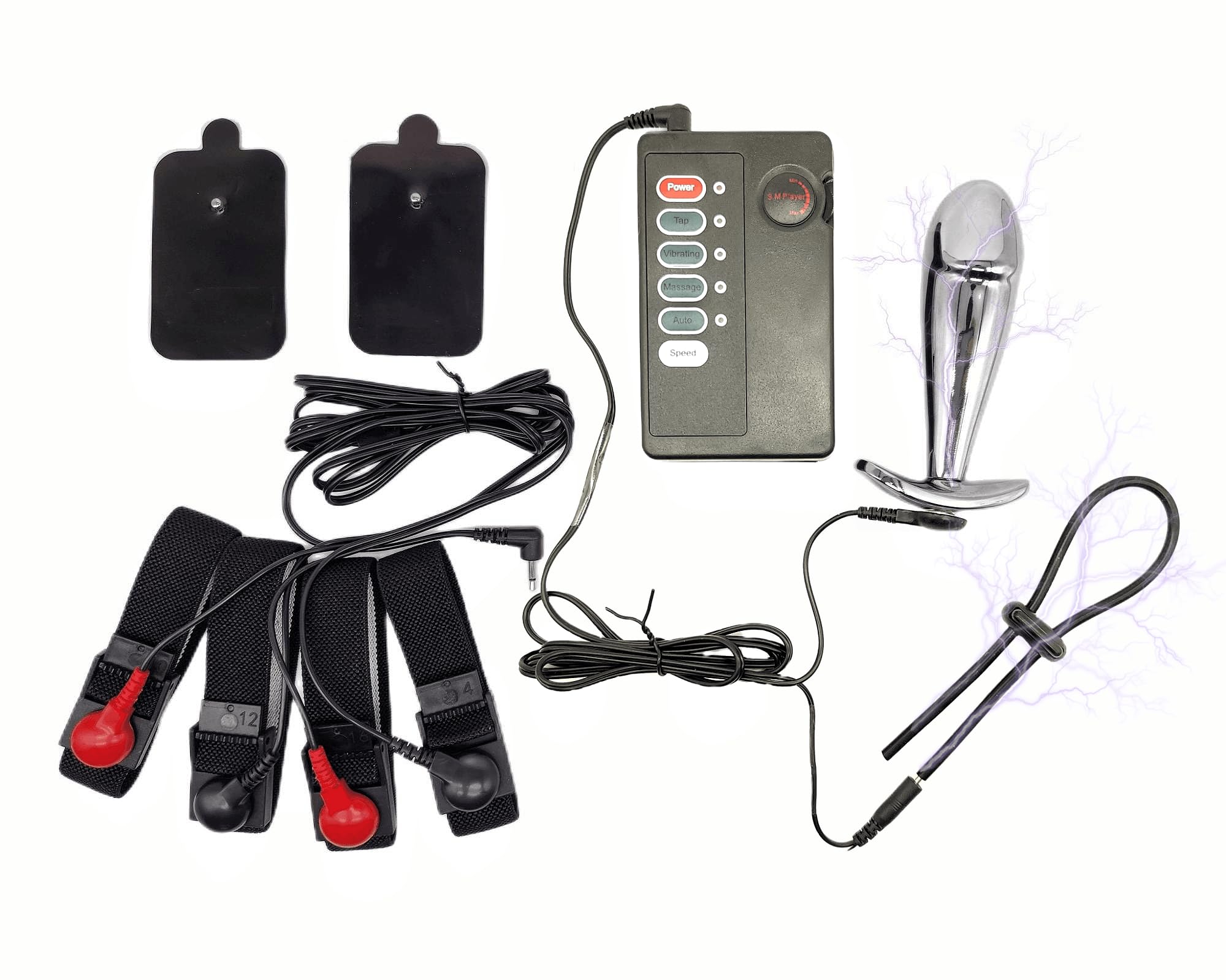 Tapón Anal Eléctrico Electroshock Anillo para el Pene y Testículo Masculino | Electroestimulación Anal Dilatador BDSMs Sex Toy Accesorios Masturbación Juguetes Sexuales para Parejas Mujeres y Hombres