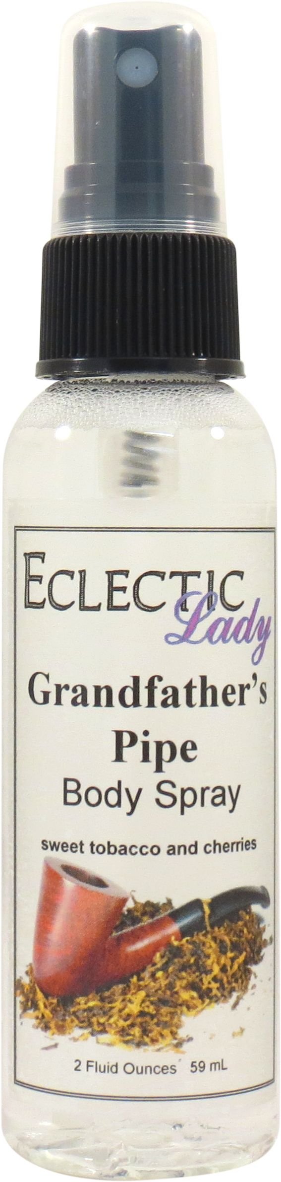 Eclectic Lady Grandfather's Pipe Body Spray, 2 ounces, Body Mist for Women with Clean, Light & Gentle Fragrance, Cologne with Soft, Subtle Aroma For Daily Use