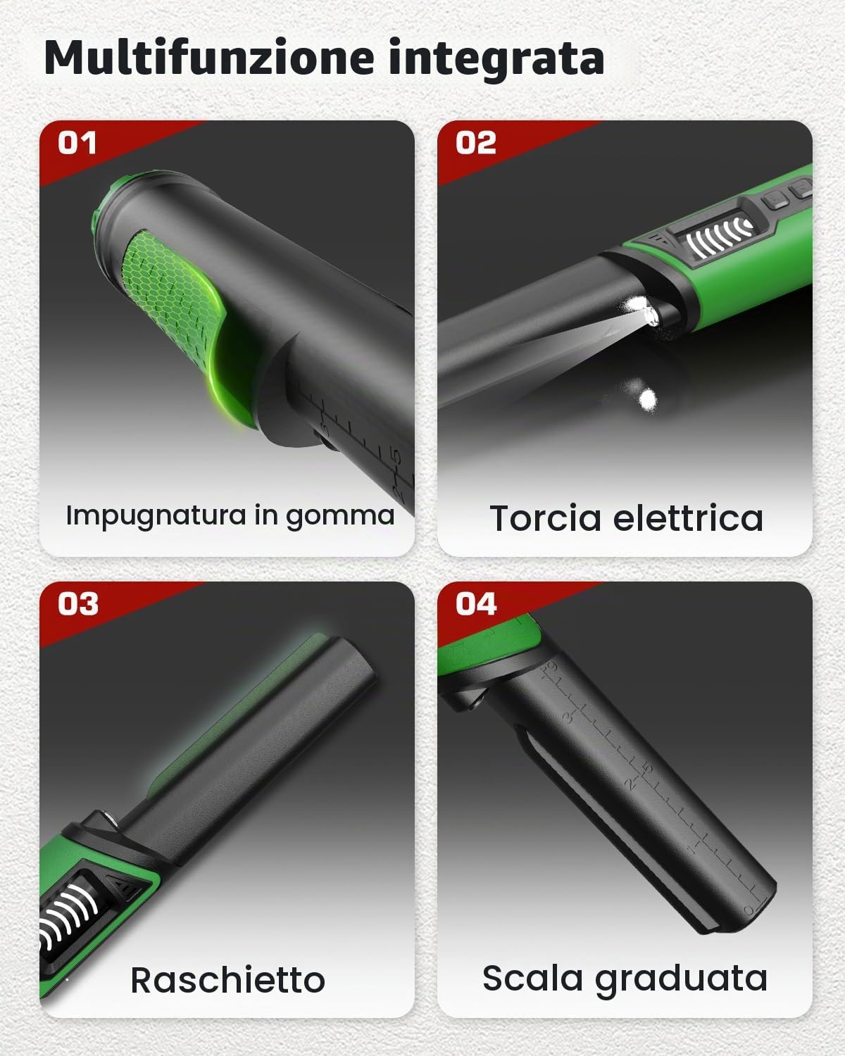 DR.ÖTEK Metal Detector Pinpointer per adulti e bambini, bacchetta puntatore portatile con schermo LCD, completamente impermeabile, rilevamento a 360°, 3 modalità, esclusiva cancellazione delle