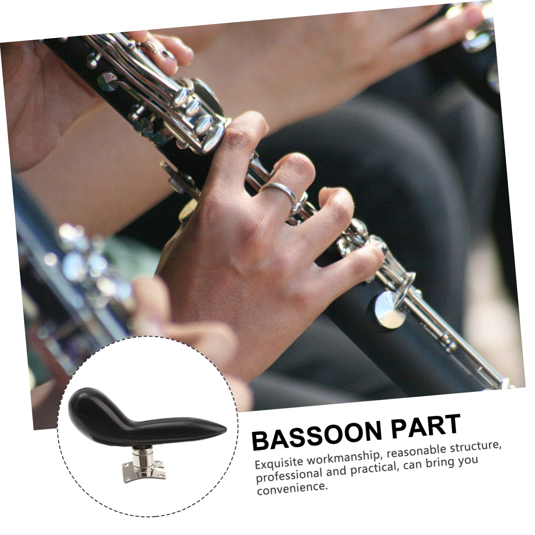 ifundom Coussinet de Poignet Noir en ABS et Métal Accessoire Professionnel pour Soulager la Force du Bras des Musiciens pour Basson Base Ergonomique