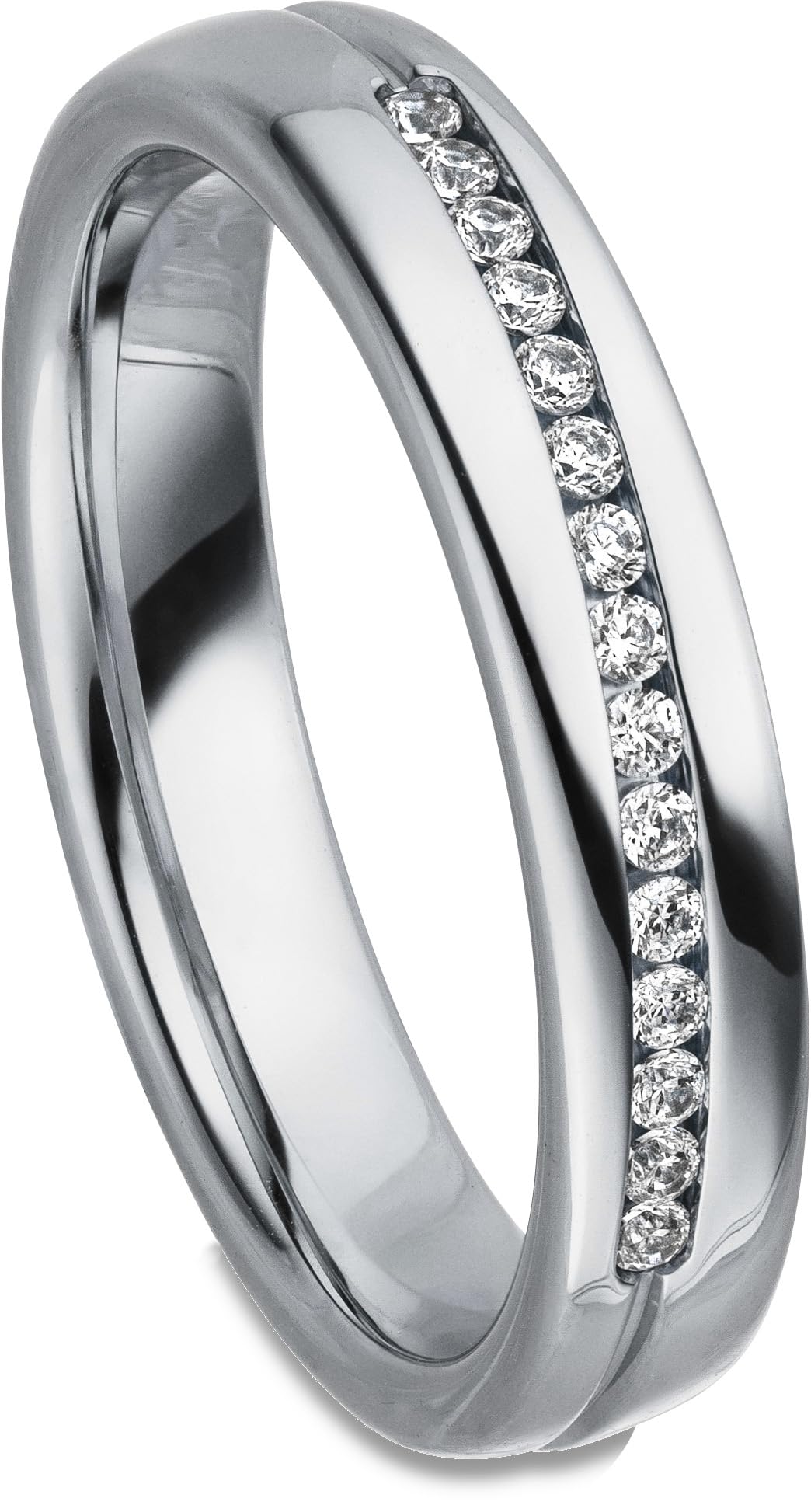 Kolibri Rings Eheringe Verlobungsringe Silber 925 15 Zirkonia Steine Set - Gratis Gravur und Etui
