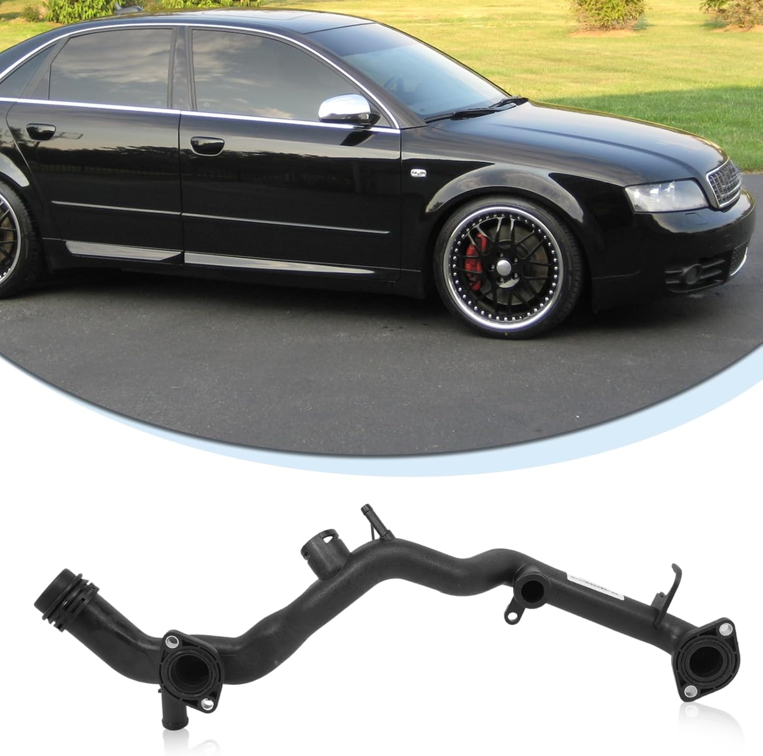 Engine Coolant Radiator Pipe Water Hose for S4 S5 Q7 3.0T 2008-2012 Touareg 2013-2018 06E121045Q 06E121045AE 06E121045BA 06E121045BD Radiator Coolant Y-Pipe