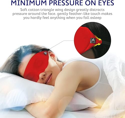 Miniatura 5 de Mavogel Antifaz de algodón para dormir  Máscara de dormir transpirable con bloqueo de luz, suave y cómoda para hombres y mujeres, cubierta de ojos