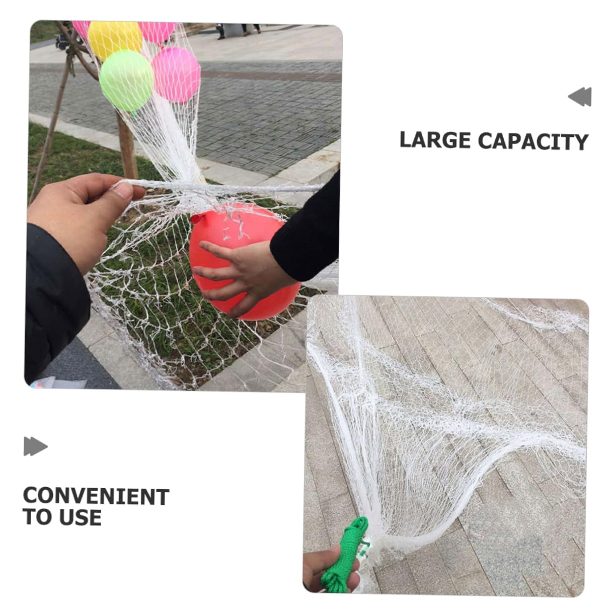 Wiederverwendbares Ballonaufstiegsnetz aus Kunststoff für Partys | Weißes Netzgewebe, Hält bis 1000 Ballons, Geeignet für Hochzeiten und Feierveranstaltungen