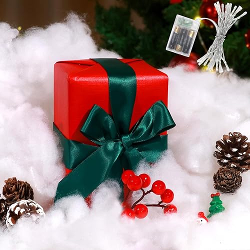 Miniatura 8 de hatisan Decoración de nieve falsa de 23 onzas nieve artificial para decoración de Navidad nieve falsa para manualidades exhibiciones de pueblo copos