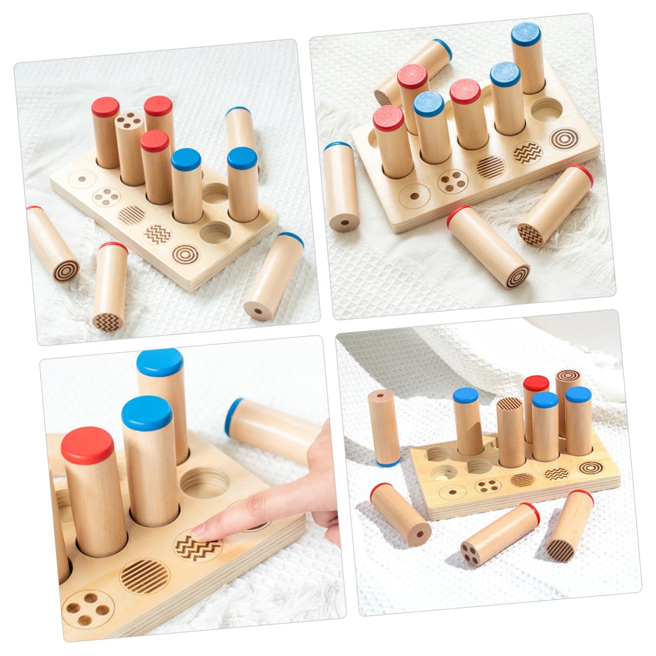 Juguete de Cilindros de Sonido Montessori, 1 Juego de Madera