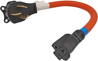 FC-10552T Older Dryer Plug Adapter Cord NEMA 10-50P to NEMA 5-20R Male 10-50P Plug to Female 5-15R or 20R 3 Prong Receptacle Adapter Output Maximum 20Amp 125Volt