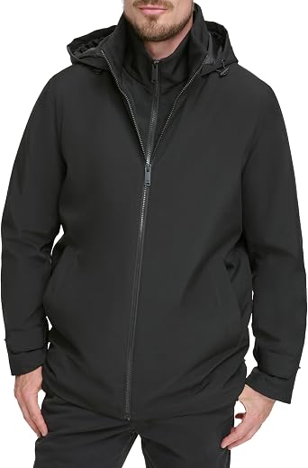 DOCKERS Mens Dwight Soft Shell Bib Jacket