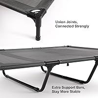 Vista 2 de petizer Cama elevada para perros extragrandes de 48 pulgadas, para exteriores, impermeable, con barras de apoyo, hasta 200 libras, lavable