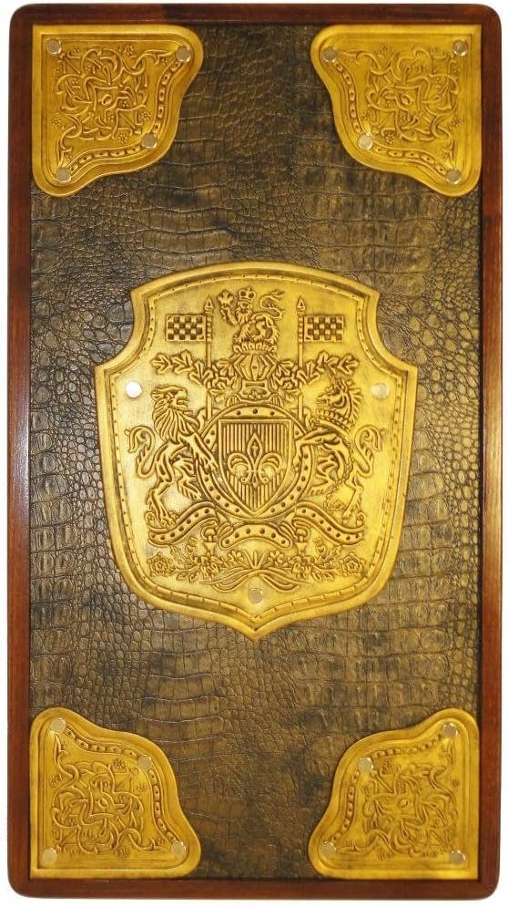 21 Golden Dynasty Luxury Backgammon Set, Leather & Wood, Tournament Board, 717, High Class Backgammon. by Ukraine