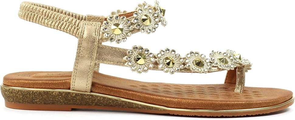 Charlotte II Womens Gold Sandals