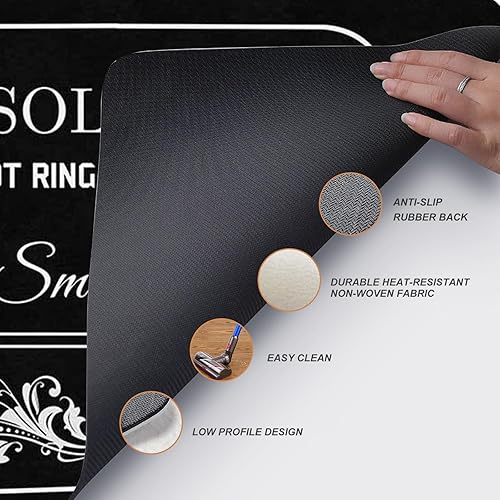 Miniatura 4 de Tapetes personalizados para puerta delantera, tapete personalizado para entrada interior, antideslizante, absorbente, resistente a la suciedad (18 x