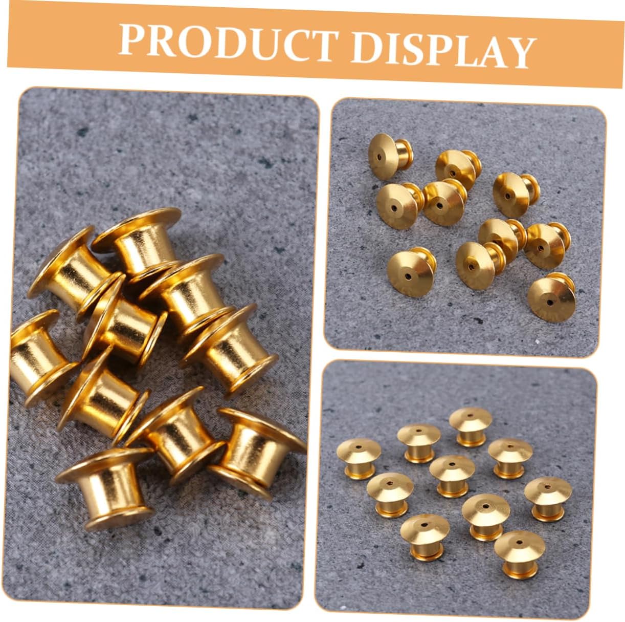 32pcs Pin Backs Locking Clasp for Brooches Tie Tacks DIY Crafts Suitable for Jewelry Making Badge Insignia More Compact Easy to Use