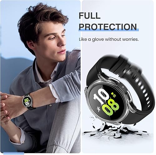 Miniatura 4 de Tensea Paquete de 2 fundas protectoras de pantalla para Samsung Galaxy Watch 5 20224 2021, accesorios de 1.732 in, cubierta protectora para la cara