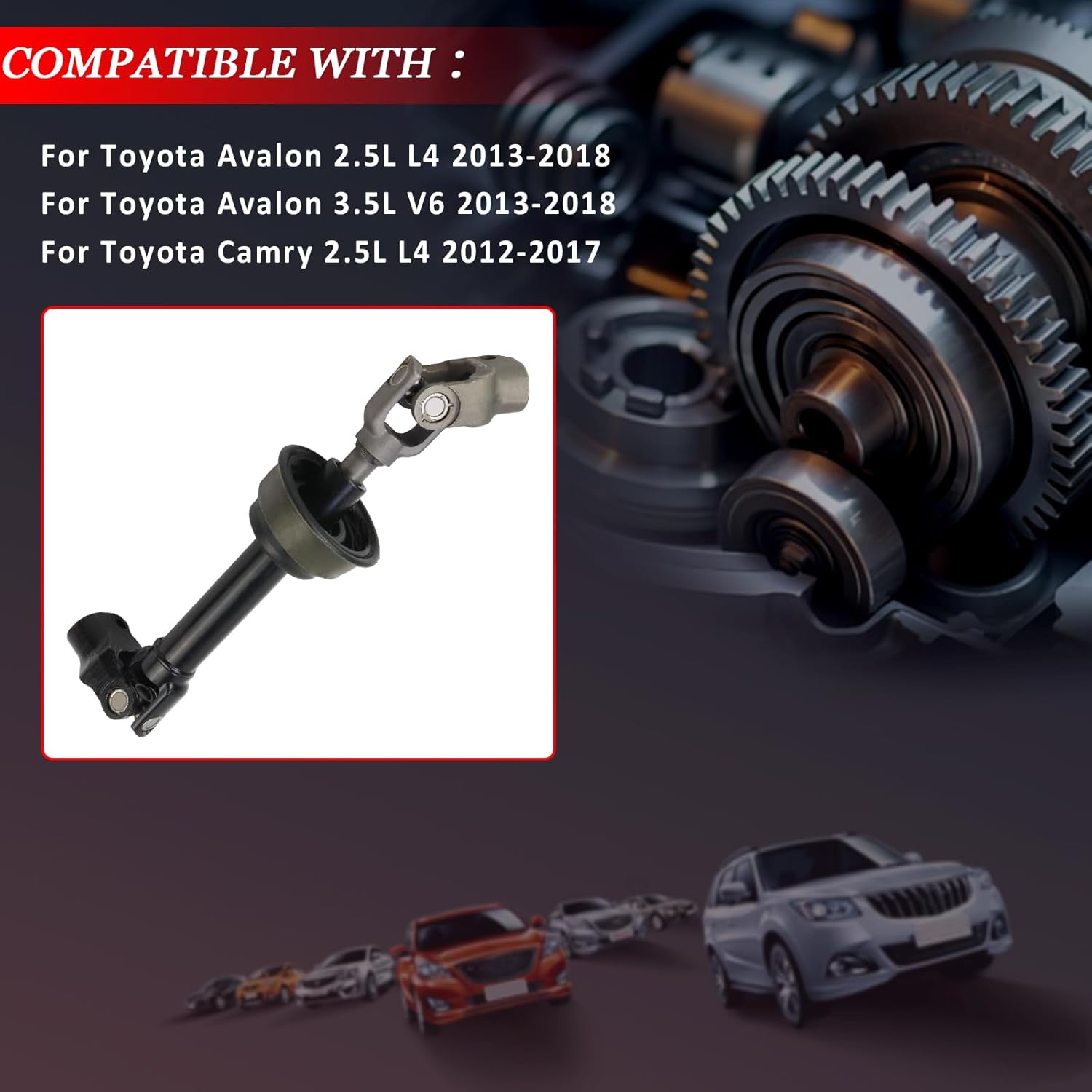 45220-06150 Intermediate Steering Column Shaft Compatible with Toyota Camry 2.5L 2012-2017, for Toyota Avalon 2.5L 3.5L 2013-2018, Replace OE# 4522006150 425453