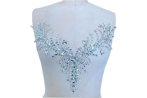 wtbv.n Handmade Stones Beads Trim Patches