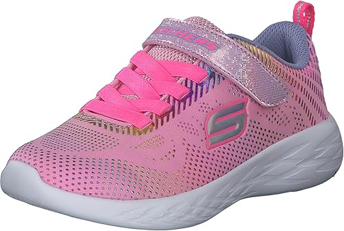 Skechers Go Run 600 Shimmer Speeder Baskets pour Fille, Bordure en Maille Rose C