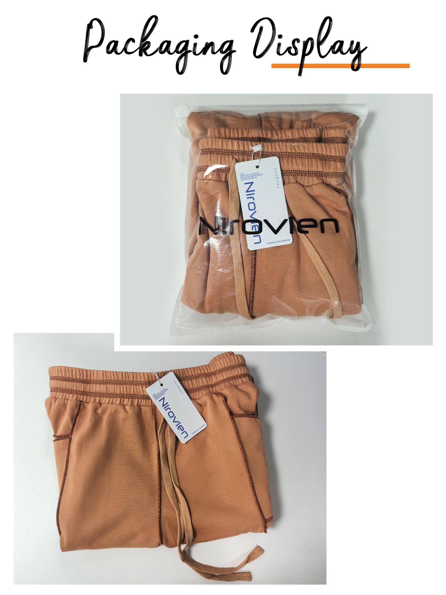 Nirovien Womens Barrel Sweatpants High Waisted Wide Leg Pants Drawstring Athletic Baggy Pants Lounge Sweats