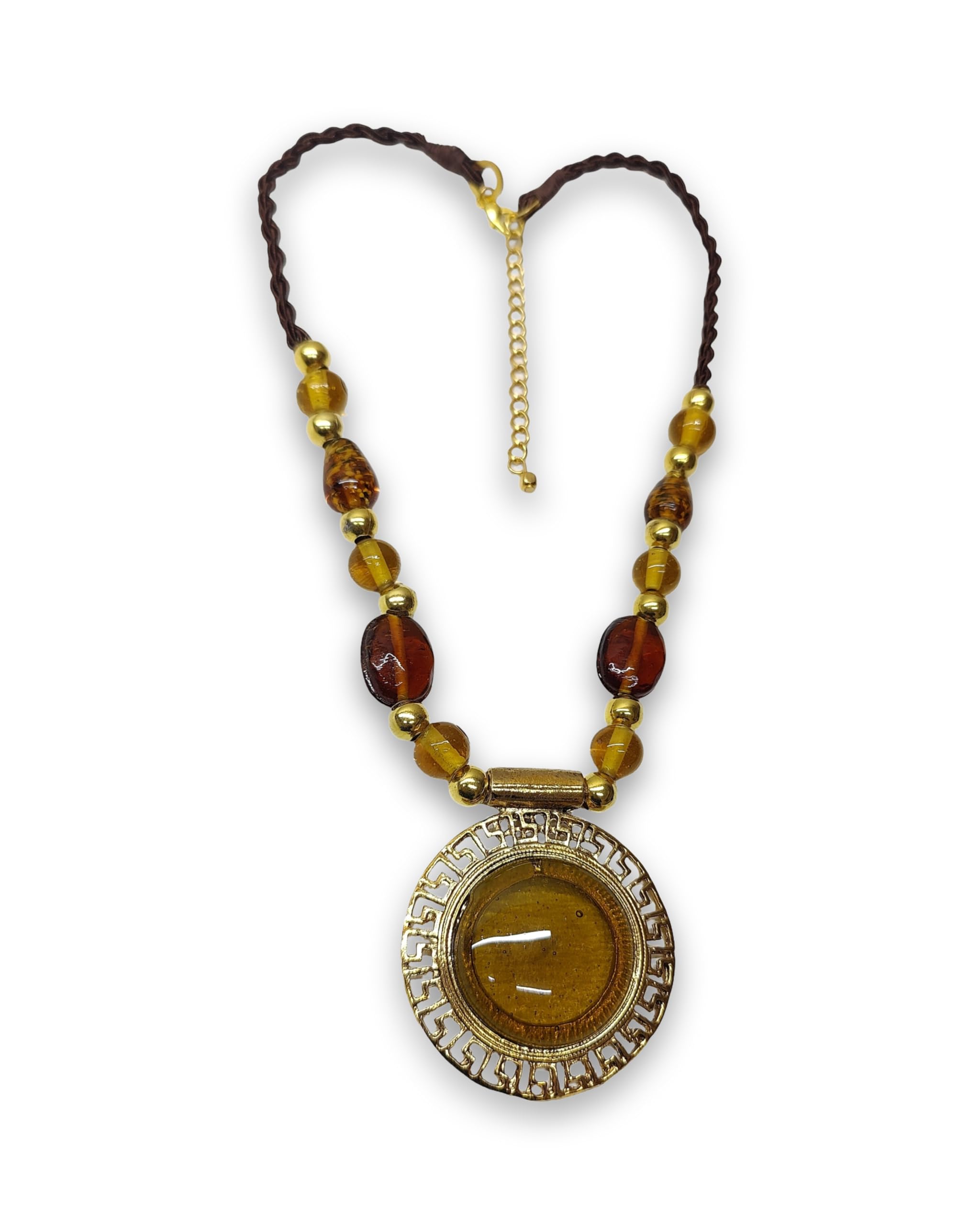 dca Handmade Trendy Designer | TRaditional Ethnic | Pendant Glass Beads Necklace for Saree | Kurti | Indo Western for Women and Girls-picture-50
