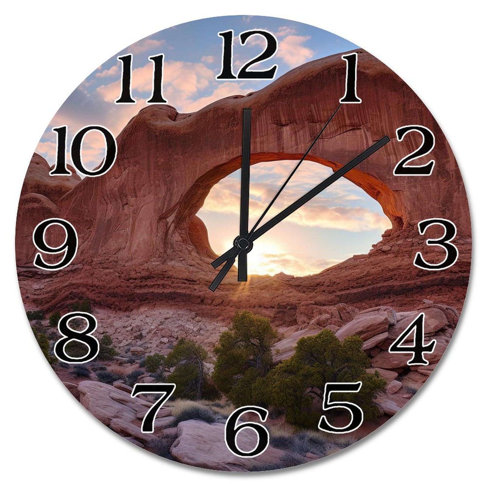 Horloge murale de ferme silencieuse 38,1 cm et horloge moderne suspendue parc national