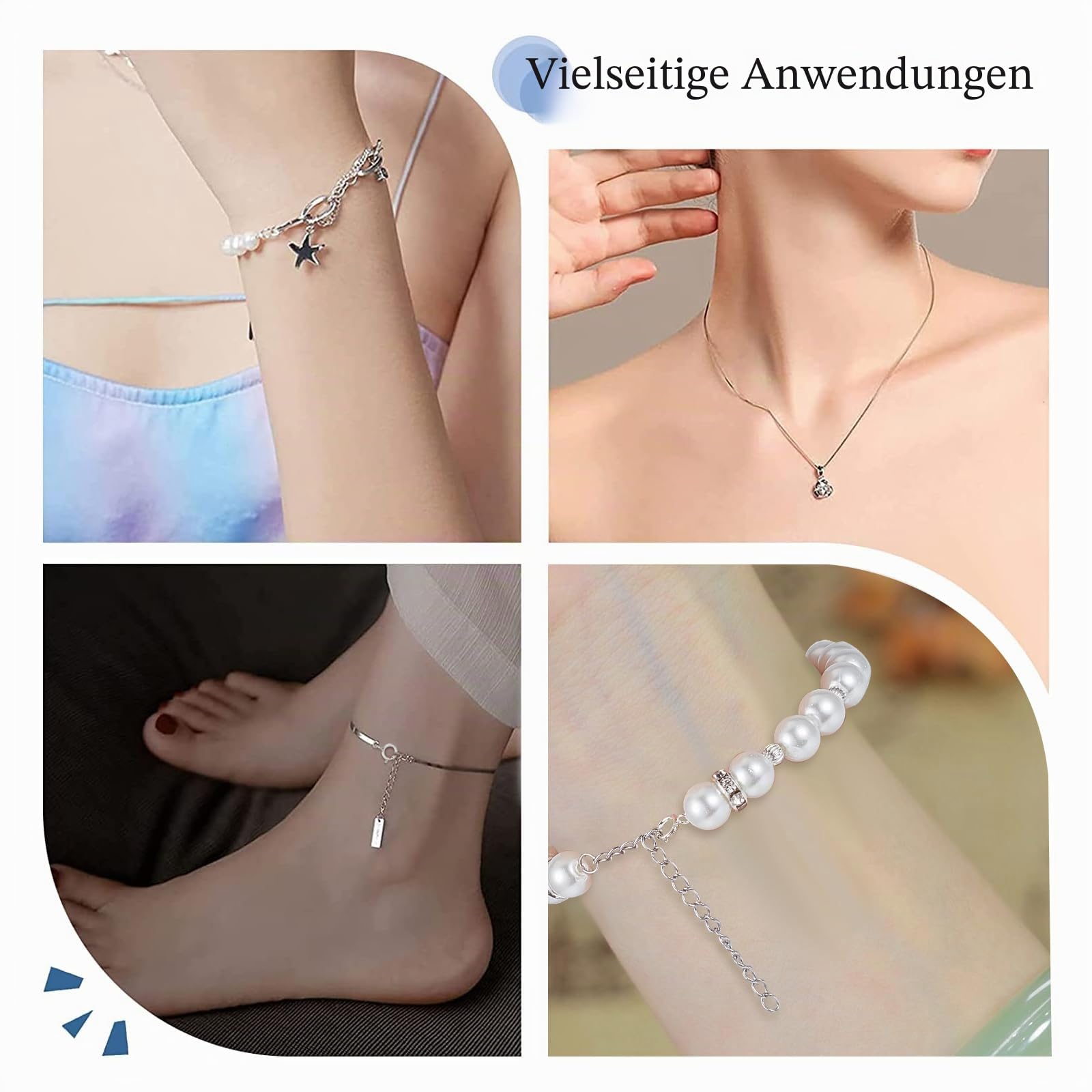 Beebeecraft 20 Stück Federringverschlüssen 925 SterlingsilberFederschmuckverschlüssen 7 mm Runden Verschlüssen Und 20 Stück Offenen Biegeringen Für Die Schmuckherstellung von Halsketten