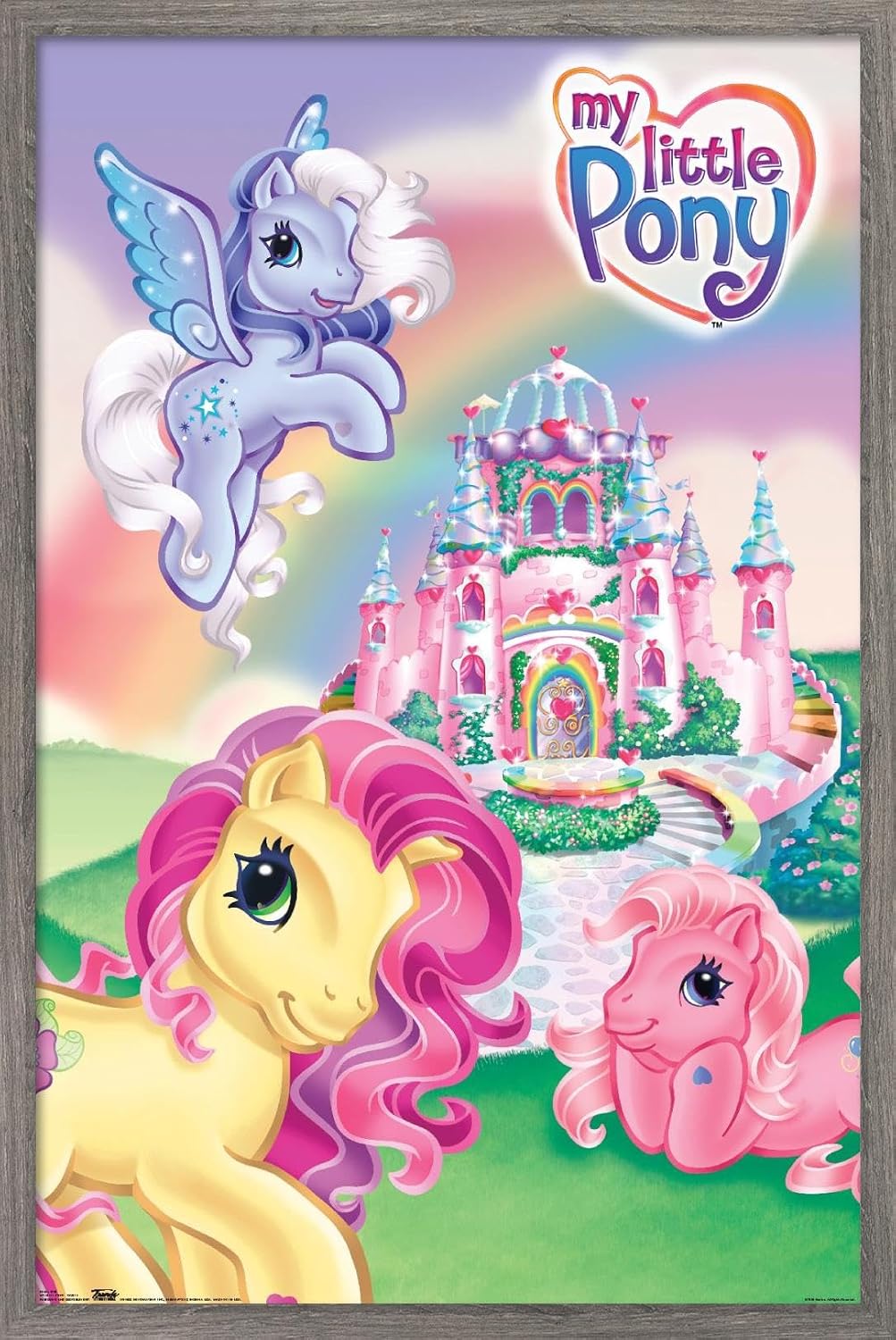 Trends International Hasbro My Little Pony - Castle Wall Poster, 14.725" x 22.375", Premium Poster & Mount Bundle