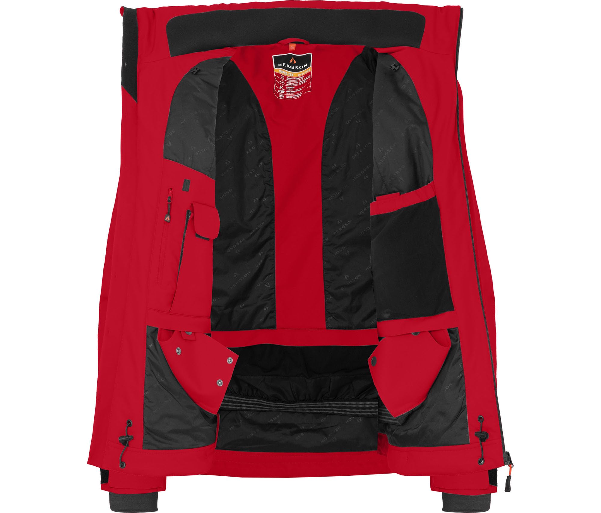 Bergson RESO 2 | Herren Skijacke - Normal-/Kurz-/Langgrößen, wasserdicht (20.000 mm) & verschweißte Nähte, Winddicht & atmungsaktiv (20.000 g/m²), Unterarm-Ventilation, warm wattiert (120g/80g), elas