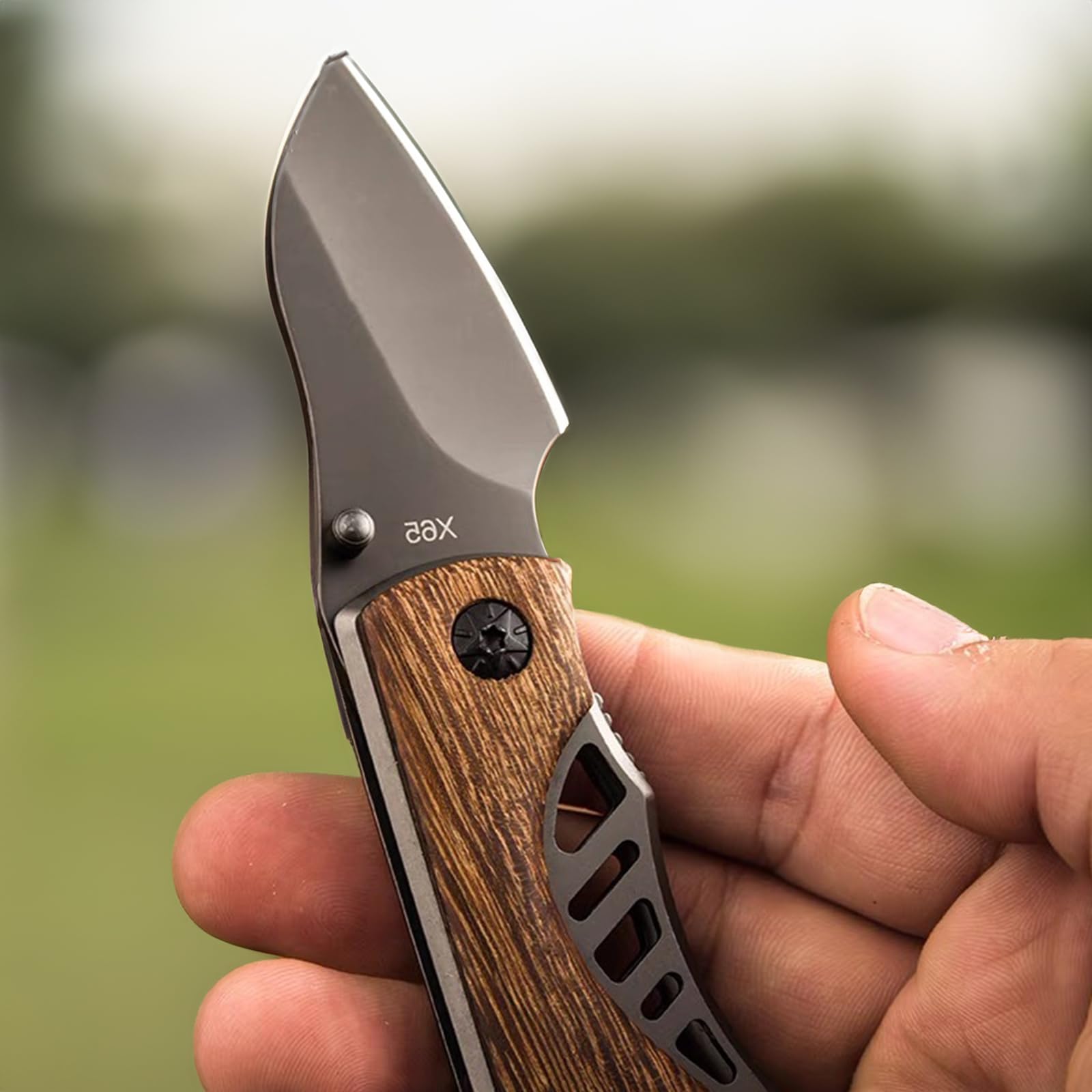 Multitool Folding Blade with Bottle Opener & Key Ring, Compact Multitool Pocket Gadget for Outdoor Camping Survival Gear - Image 4